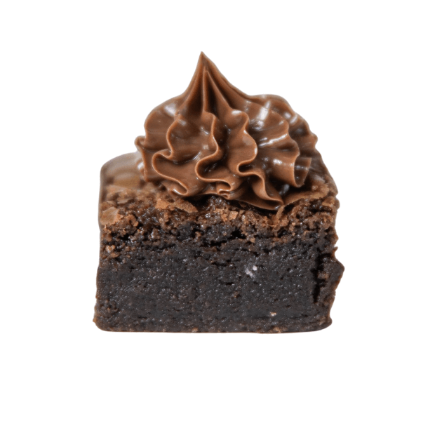 Mini Brownie decorado con Nutella