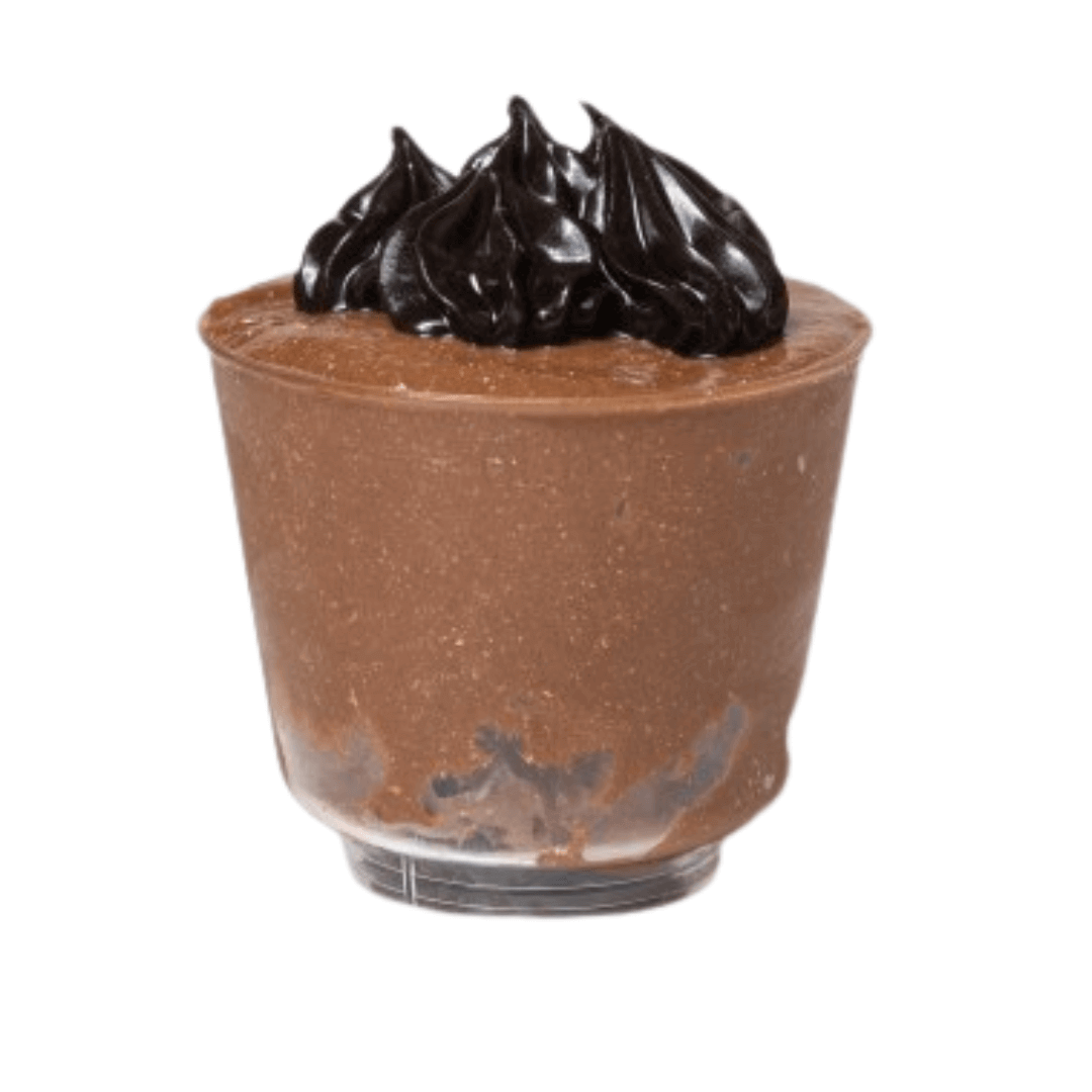 Mousse de Chocolate Belga con Torta de chocolate y Crema Bombón