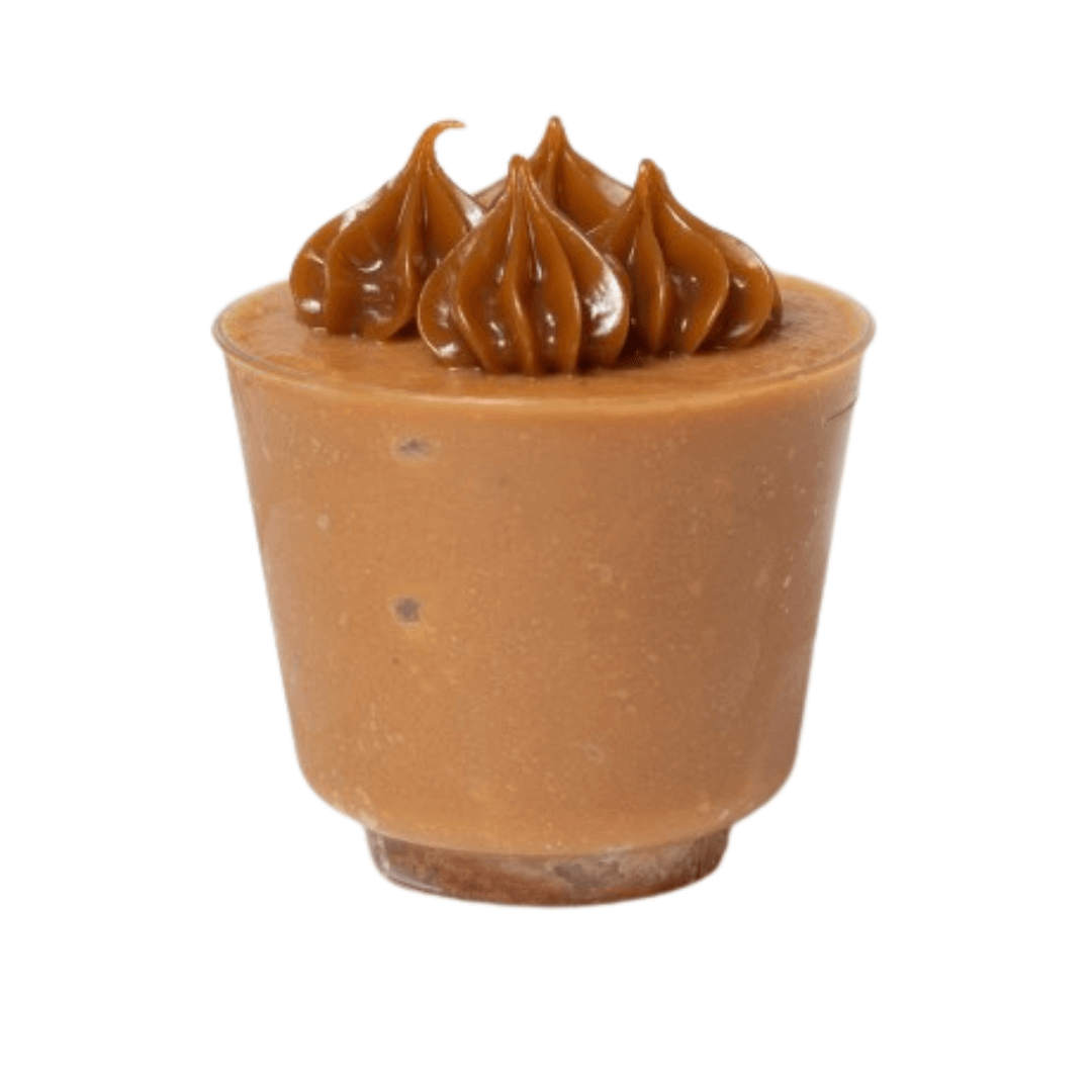 Mousse de Dulce de Leche con Torta de Vainilla y Dulce de leche